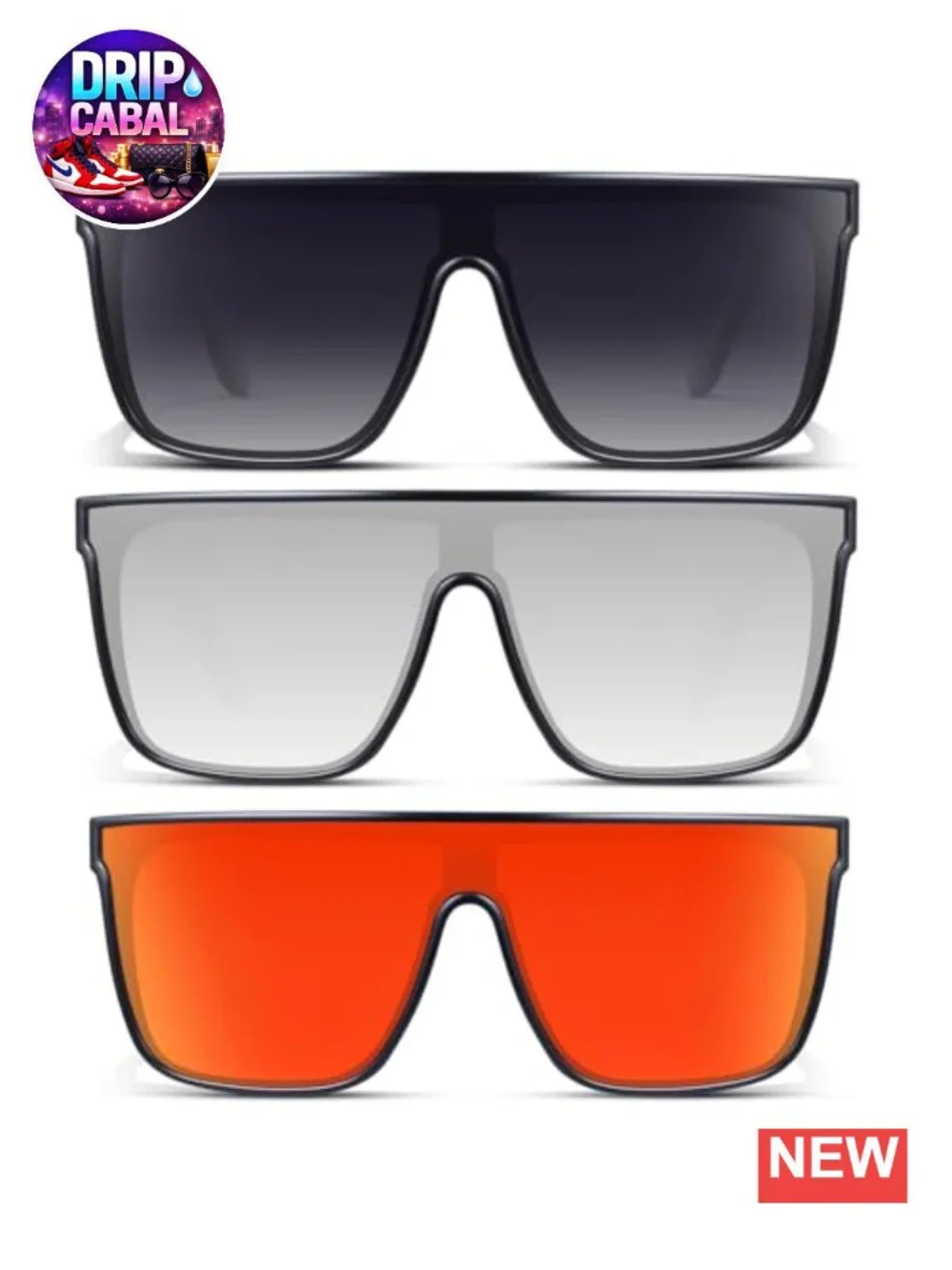 Vintage Oversized Square Sunglasses UV Protection Retro Large Frame Shades